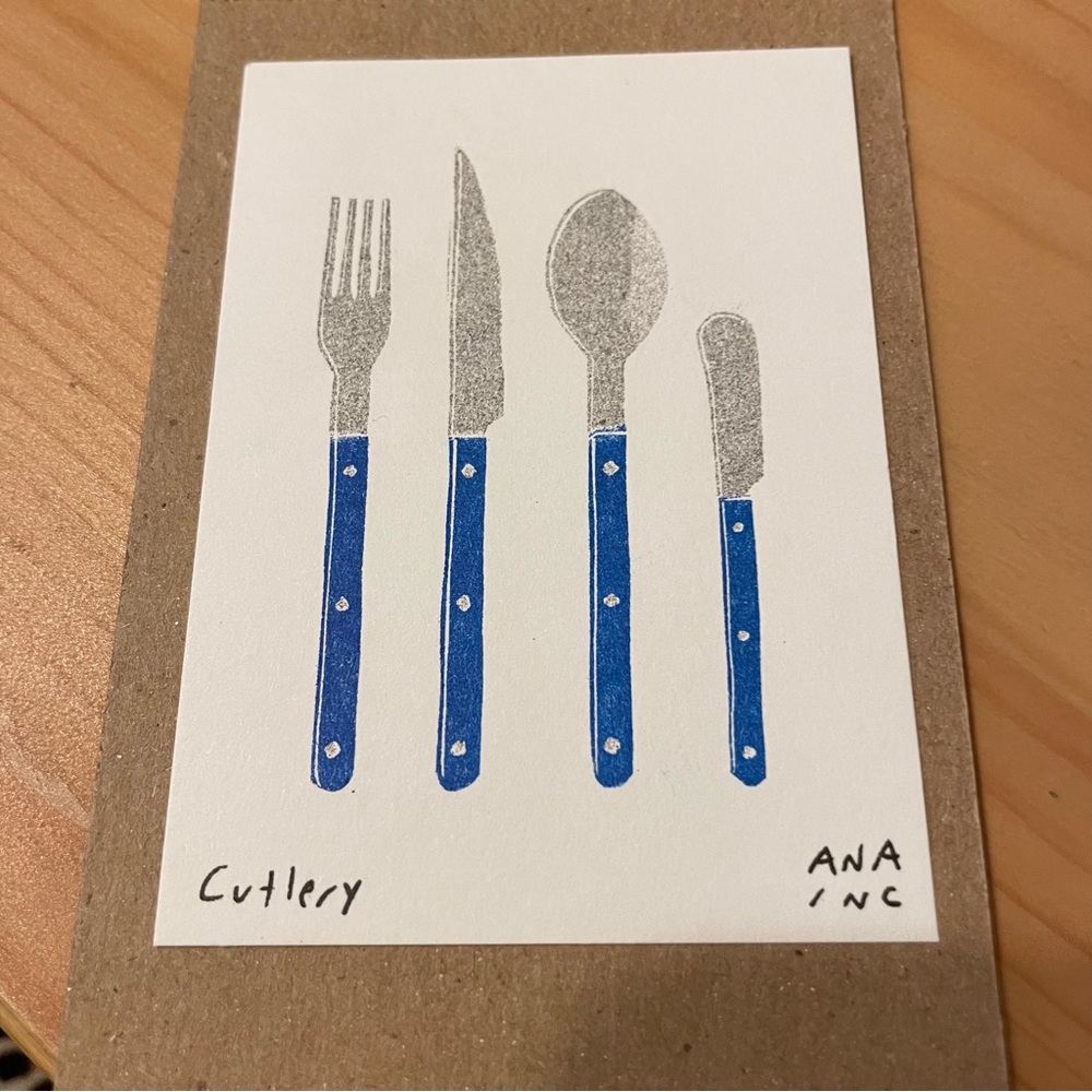 Cutlery mini print by Ana Inciardi